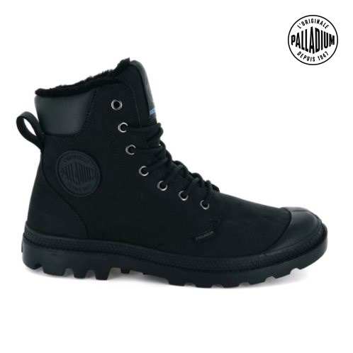 Dámské Boty Palladium Pampa Sportovní Cuff WPS Černé | CZ YFV-64K